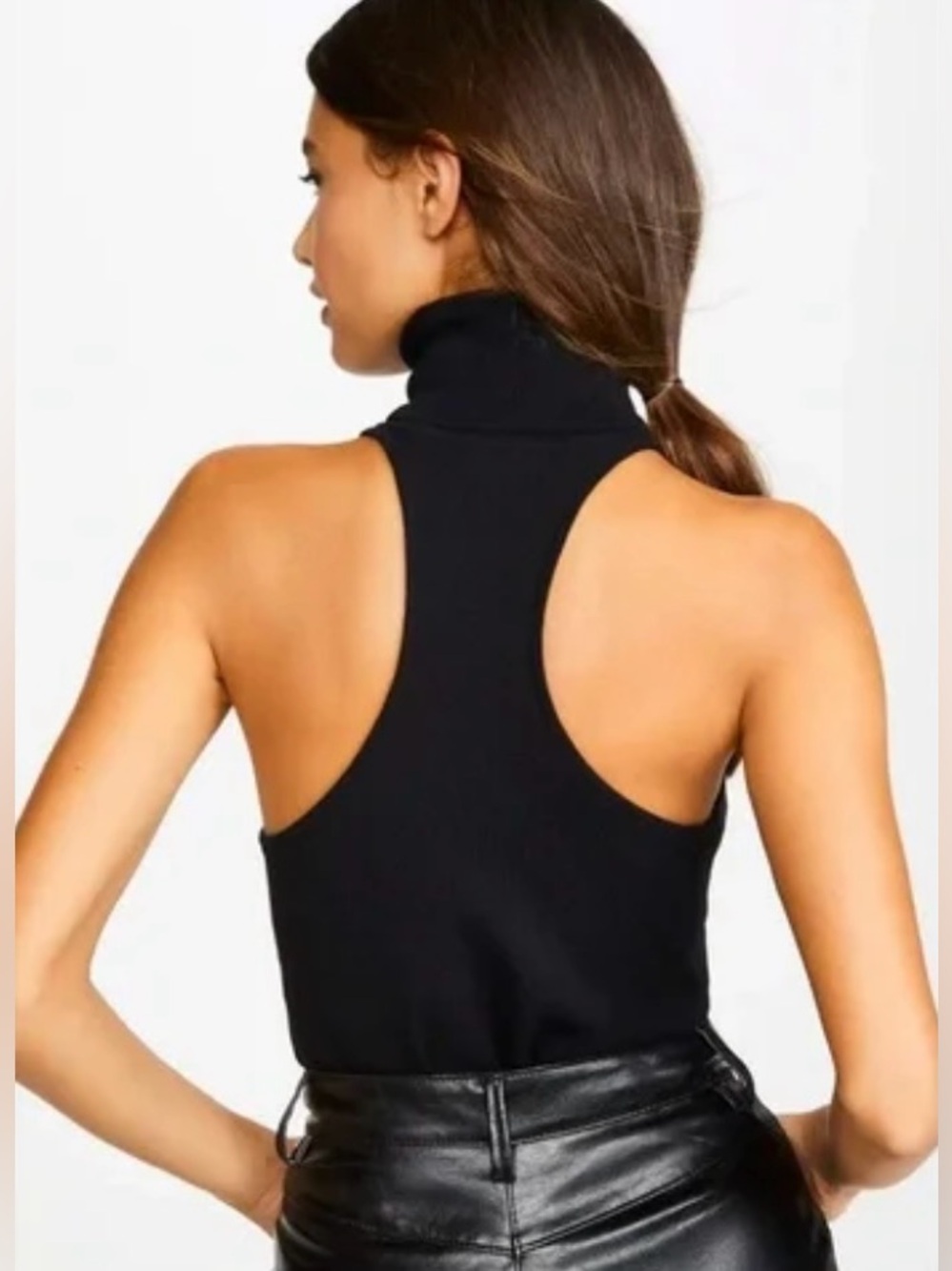 A.L.C. Paltrow Black Sleeveless Racerback Turtleneck - Picture 11 of 11